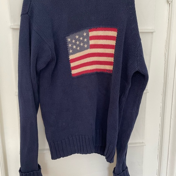 Vintage Polo by Ralph Lauren Classic American Flag Crewneck Sweater - Picture 5 of 5